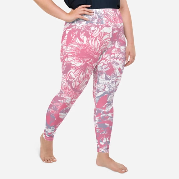 Sania Marie Pink Envy Plus Size Leggings, 2XL