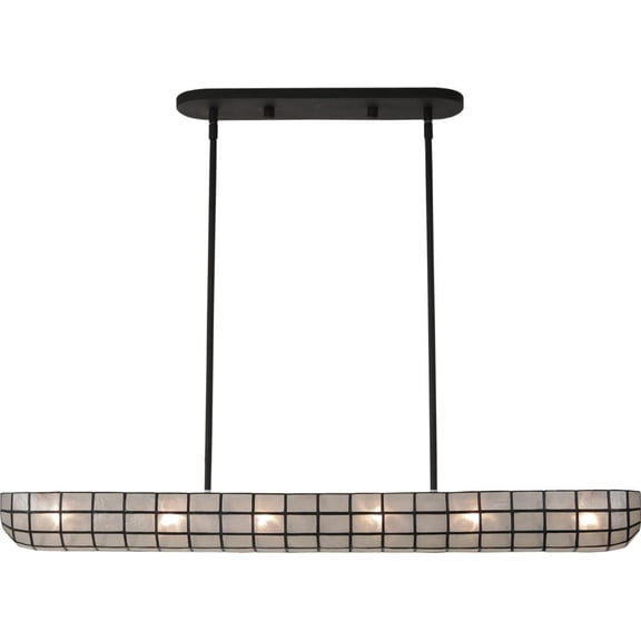 Sanibel 44 Matte Black Island Light Fixture-Modern Elegance
