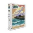 thumbnail image 1 of Sanibel, Florida, Pier and Sunset (1000 Piece Puzzle, Size 19x27, Challenging Jigsaw Puzzle for Adults and Family, Made in USA), 1 of 4