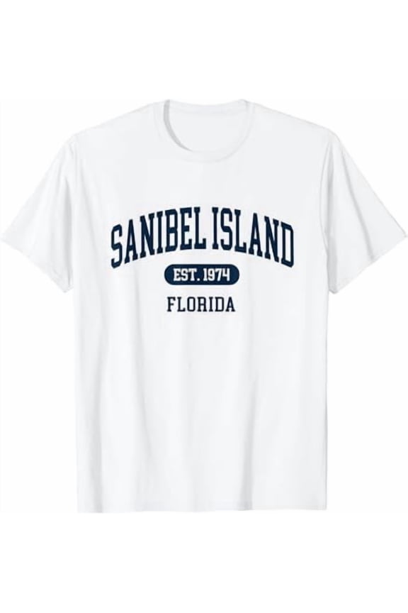 Sanibel Island Est 1974 FL Florida Retro Men Women Souvenir T-Shirt Unisex S-5XL Hot Trending Shirt Birthday Gift