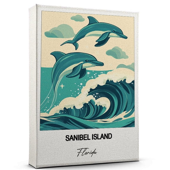 Sanibel Island Travel Canvas Wall Art Nature-Inspired Travel Decor with Scenic Views Florida Canvas Wall Print A Captivating Gift for Adventure Seekers
