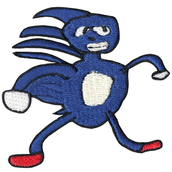 Sanic Embroidered Iron on Patch