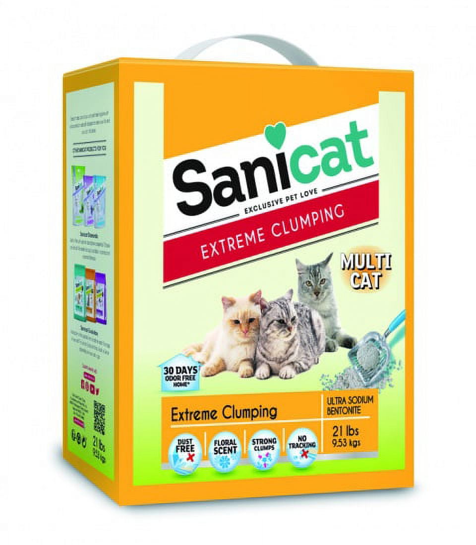 Sanicat Extreme Clumping Multicat Cat Litter, 21lb