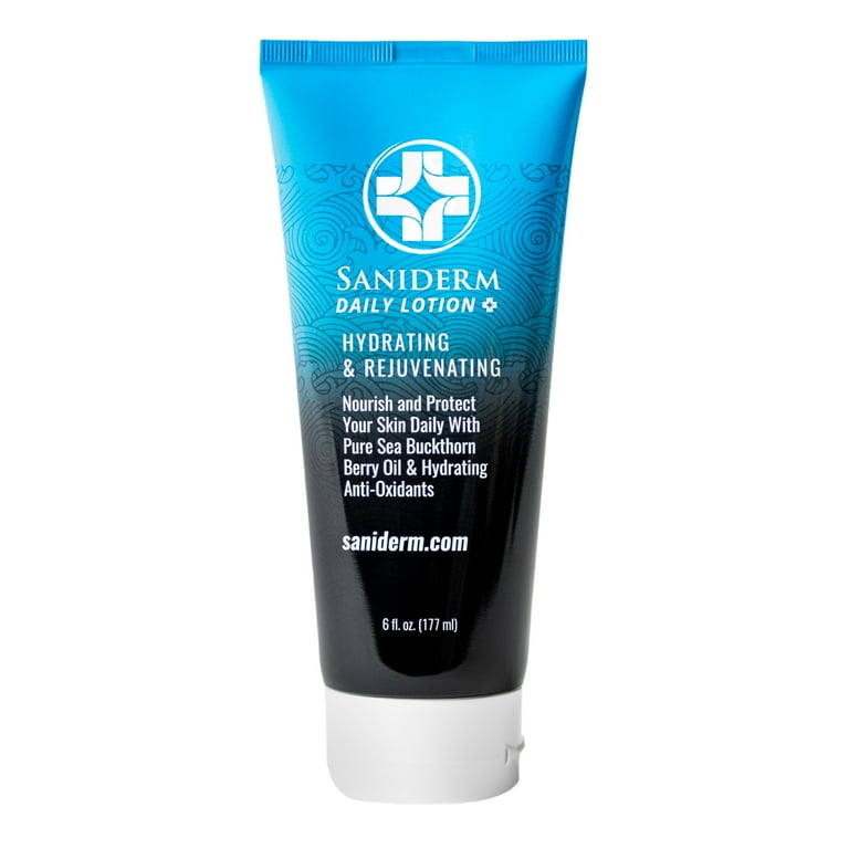 Saniderm Daily Lotion Hydrating and Rejuvenating Skin Care Lotion Nourish and Protect Your Skin Daily 6oz Large Tube