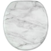 Sanilo Soft Close Toilet Seat ROUND, Quiet and Slow Close Lid and Seat, Strong Bumpers and Hinges, Marble