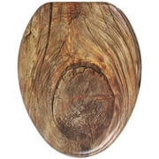 Sanilo Soft Close Toilet Seat ELONGATED, Quiet and Slow Close Lid and Seat, Strong Bumpers and Hinges, Rustic
