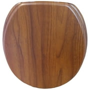 Sanilo Soft Close Toilet Seat ROUND, Quiet and Slow Close Lid and Seat, Strong Bumpers and Hinges, Mahogany