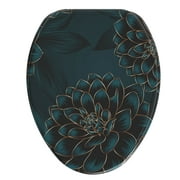 Sanilo Soft Close Toilet Seat ELONGATED, Quiet and Slow Close Lid and Seat, Strong Bumpers and Hinges Dahlia