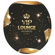 Sanilo Soft Close Toilet Seat ROUND, Quiet and Slow Close Lid and Seat, Strong Bumpers and Hinges, VIP-Lounge
