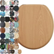 Sanilo Soft Close Toilet Seat ROUND, Quiet and Slow Close Lid and Seat, Strong Bumpers and Hinges, Wood