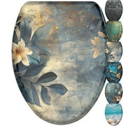 Sanilo Toilet Seat ELONGATED   Soft Close, One-Click Quick Release, Easy Installation, Non-Slip, Easy to Clean Lilybud