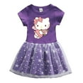 thumbnail image 1 of Sanio Hello Kitty Kuromi Dress for Girls Summer New Korean Kids Cartoon Short Sleeve Mesh Starry Sky Princess Vestidos Clothing, 1 of 23