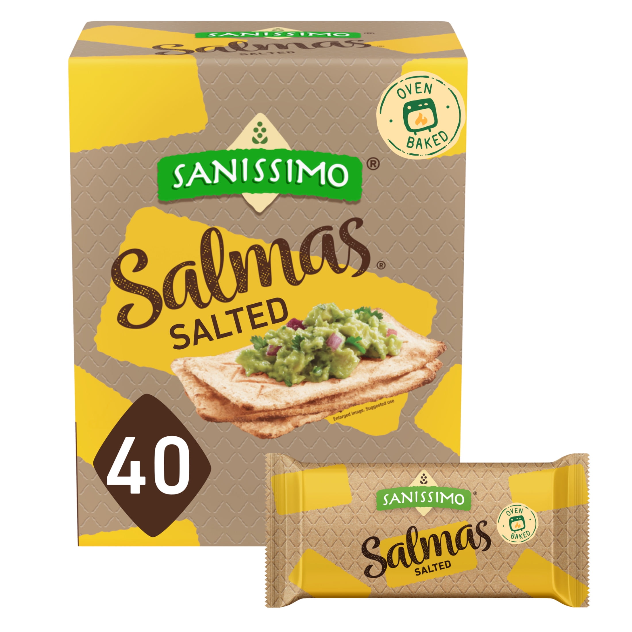 Sanissimo Salmas 40 pc / 0.63 oz Box, Salt Crackers