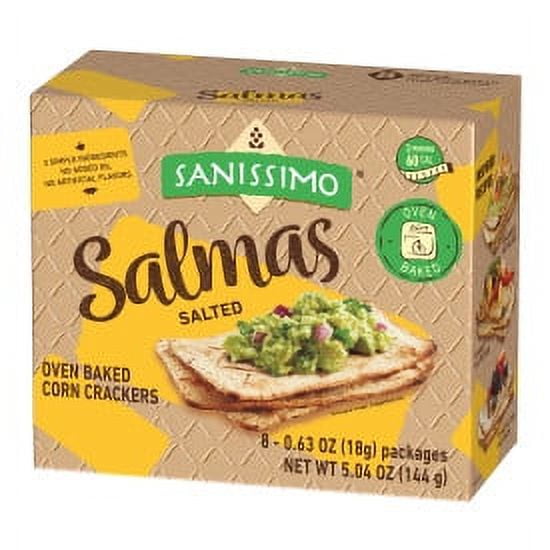 Sanissimo Salmas Salted Oven Baked Corn Crackers, 8 Count