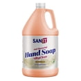 thumbnail image 1 of Sanit Silky Clean Antibacterial Liquid Gel Hand Soap Refill - Advanced Formula with Coconut Oil and Aloe Vera - All Natural Moisturizing Hand Wash - Made in USA, Original Gold, 1 Gallon, 1 of 8