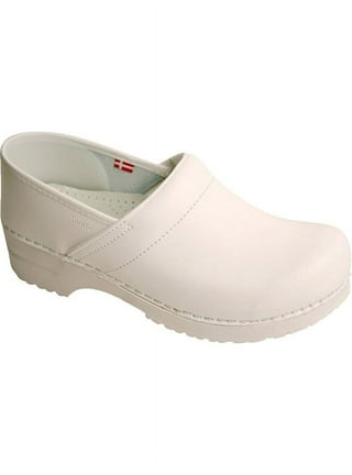Sanita white shop clogs