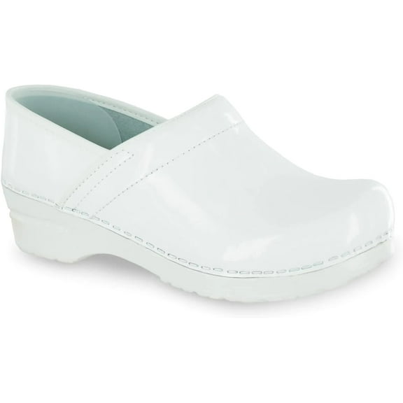 Sanita White Pro Patent Leather Shoes