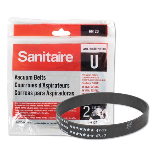 Replacement Belt for Upright Vacuum Cleaner, Flat U Style, 2/Pack Replacement Belt for Upright Vacuum Cleaner, Flat U Style, 2/Pack