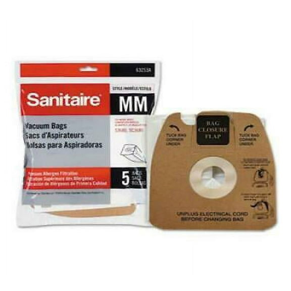 Sanitaire Style MM Disposable Dust Bags w/Allergen Filter for SC3683A/SC3683B, 5/PK (63253A10)