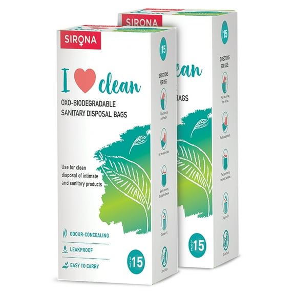 Sanitary & Diapers Disposal Bag by Sirona 30 Bags