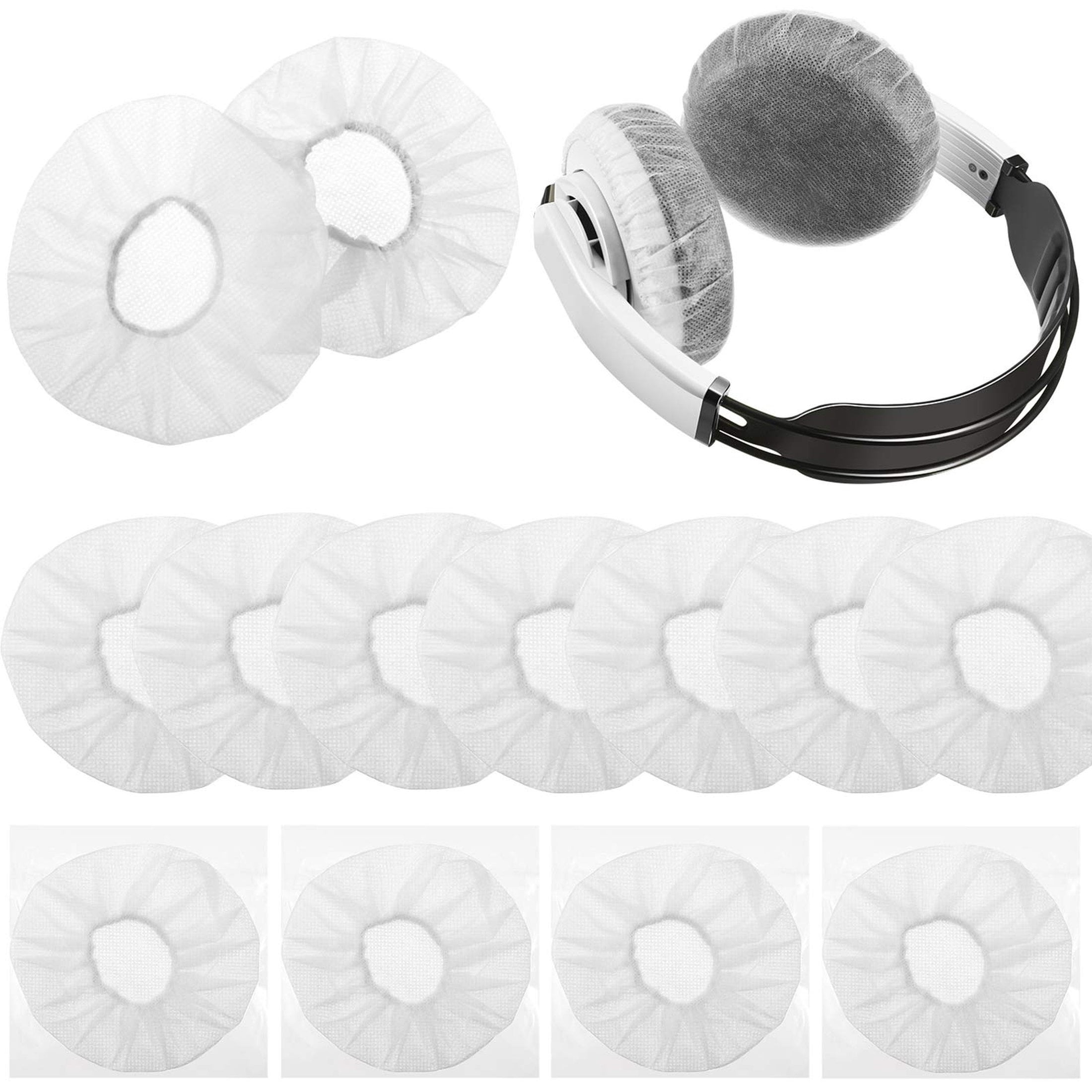 Sanitary Disposable Earpad Covers for On-Ear Headphones - 200 Pack ...