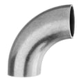 thumbnail image 1 of Sanitary Fitting - 304 Stainless Steel Dull - Butt Weld - Short 90° Elbow - 3" Tube OD, 1 of 1