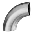 thumbnail image 1 of Sanitary Fitting - 304 Stainless Steel Polished - Butt Weld - Short 90° Elbow - 2" Tube OD, 1 of 1