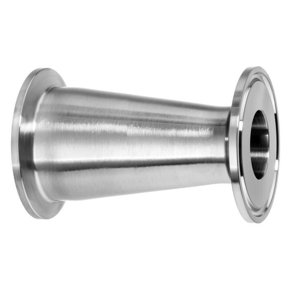 Sanitary Fitting - 304 Stainless Steel - Quick-Clamp - Concentric Reducer - 4" x 3" Tube OD