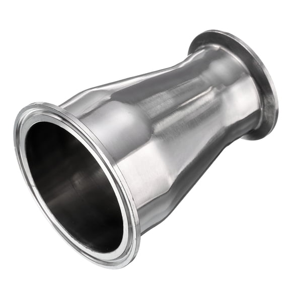 Uxcell Sanitary Fitting Reducer Fitting, 304 Stainless Steel for Piping Systems 3"x2" Tube OD 3"x2" Sanitary Clamp 91x64mm 1 Count