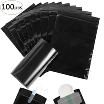 Sanitary Napkin Disposal Bags, 100 Pcs Black Feminine Sanitary Napkin Storage Bag, Sealed Opaque for Privacy, Block Odors