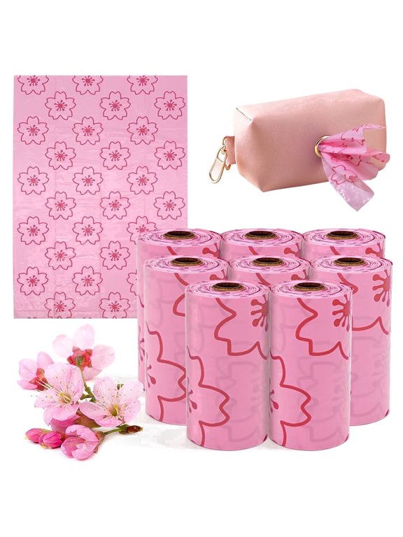 Personal Item Disposal Bags, Scented Sanitary Napkin Disposal Bags 120 pcs x 0.5 gallon, Odor-Proof, Trash Bags with Dispenser, for Home and Travel use, for Incontinence Products, Tamp