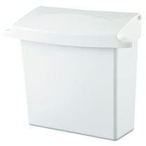 Rubbermaid Commercial Sanitary Napkin Receptacle with Rigid Liner Rectangular Plastic White 614000