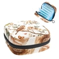 thumbnail image 1 of Sanitary Napkin Storage Bag for Girls Women, Portable First Period Pads Bag Tampons Holder Girls Travel Makeup Bag, Large Capacity Bird Butterfly and Flower Leaf Branch, 1 of 6