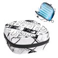 thumbnail image 1 of Sanitary Napkin Storage Bag for Girls Women, Portable First Period Pads Bag Tampons Holder Girls Travel Makeup Bag, Large Capacity Doodle Checkerboard Texture and Seamless Hearts, 1 of 6