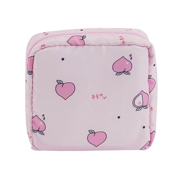 Sanitary Napkin Storage Bag, Period Bag for Teen Girls First Period Gift with Zipper, Portable Menstrual Pad Pouch for School Travel, Compact Sanitary Pad Holder for Women Ladies