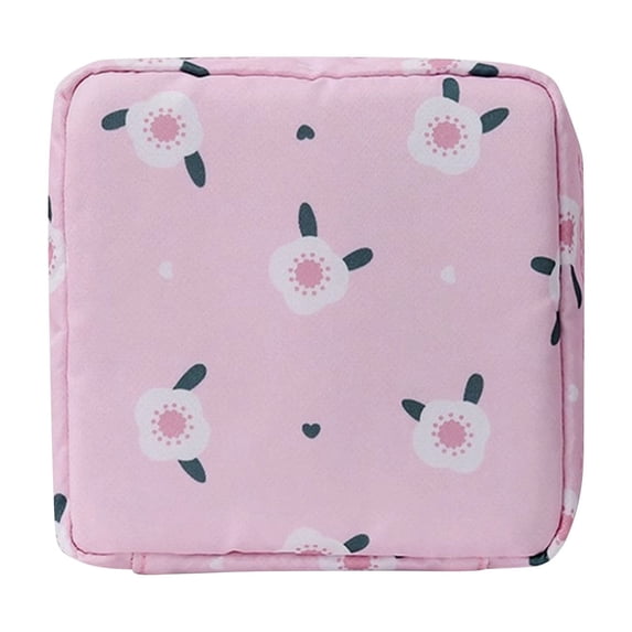 Sanitary Napkin Storage Bag, Period Bag for Teen Girls First Period Gift with Zipper, Portable Menstrual Pad Pouch for School Travel, Compact Sanitary Pad Holder for Women Ladies