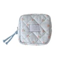 thumbnail image 1 of Sanitary Napkin Storage Bag, Quilted Fabric Pouch for Tampons and Pads, Portable Mini Organizer for School, Travel, Daily Commute, 1 of 5