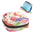 thumbnail image 1 of Sanitary Napkin Storage Bag, Watercolor Peach Pear and Berries Pattern Portable Menstrual Pad Bag for Teen Girls Store Panty Liners Tampons Sanitary Pads for Women Ladies, 1 of 6
