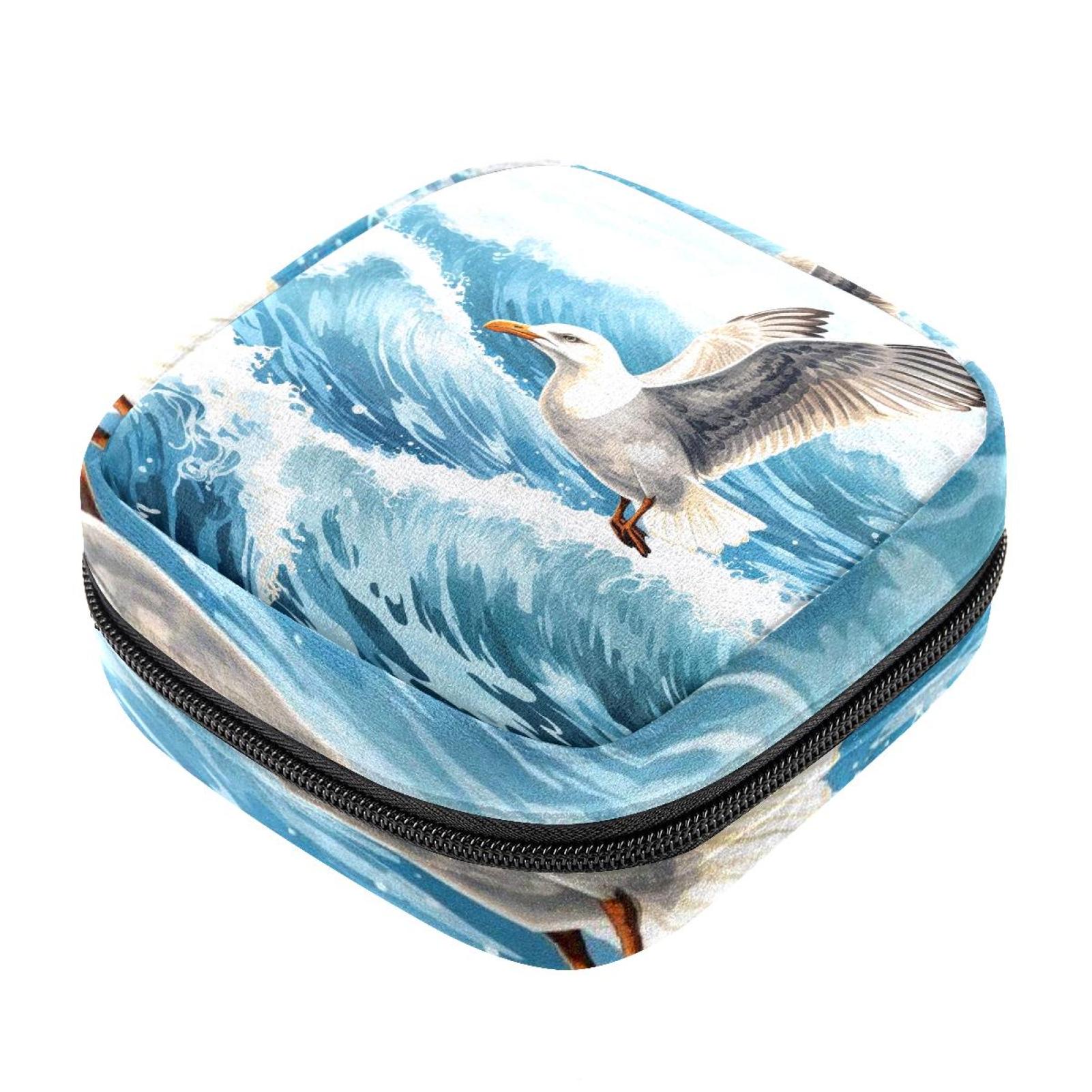 Sanitary Pads Bags, Seagull Menstrual Cup Pouch Nursing Pad Holder