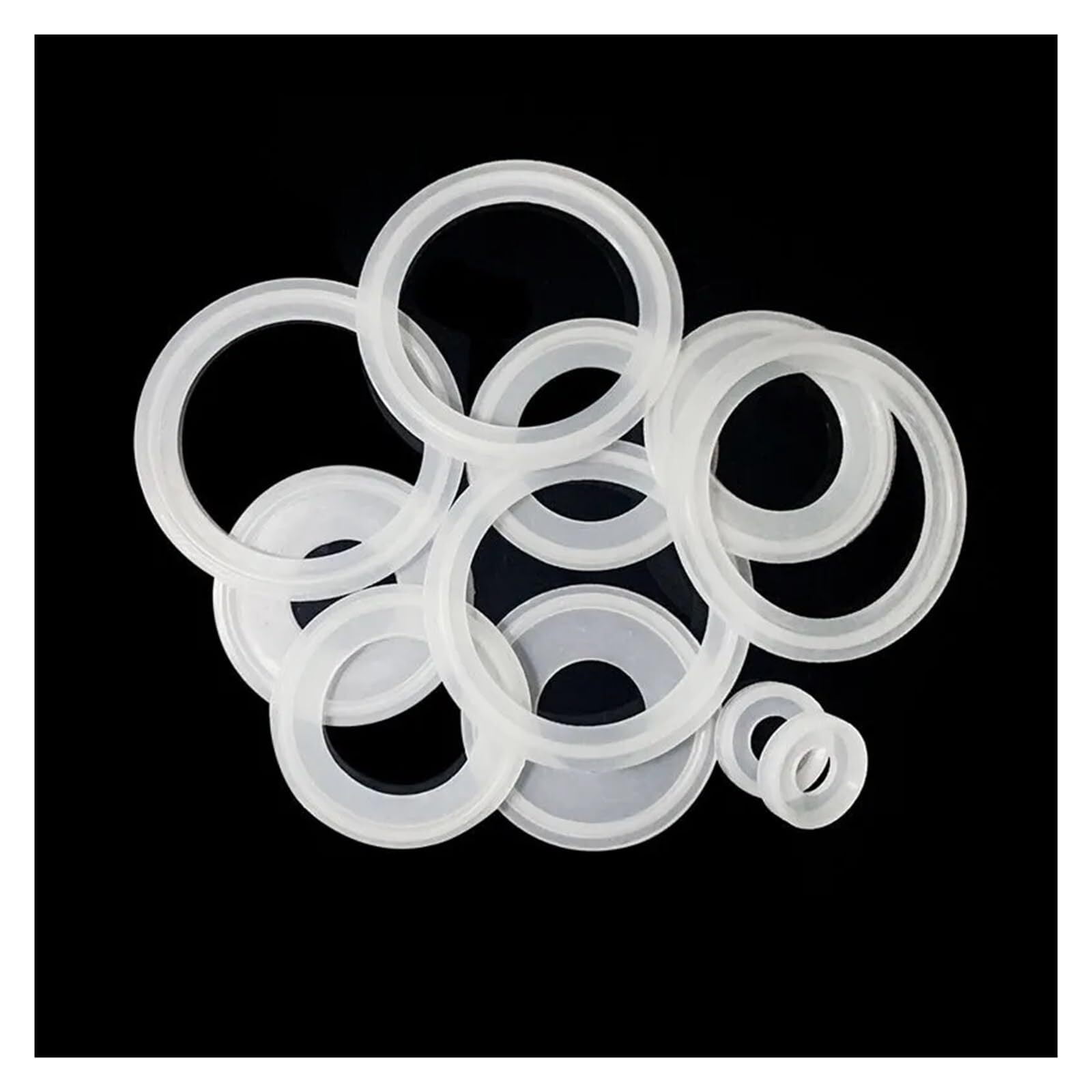 Sanitary clamp 2.5"(63mm) OD77.5mm Sanitary Tri-clamp Ferrule Silicone Sealing Strip Gasket Ring Washer,Tri-Clamp Ferrule Home Brewing(20Pcs)