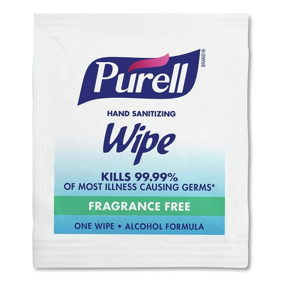 Premoistened Sanitizing Hand Wipes Individually Wrapped, 5 x 7, 1000/Carton