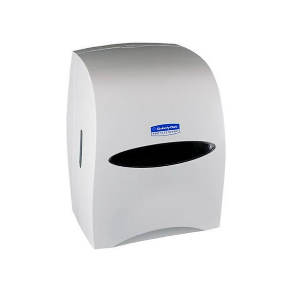 Sanitouch High Capacity Hard Roll Paper Hand Towel Dispenser (09995), Touch-Free Manual, White