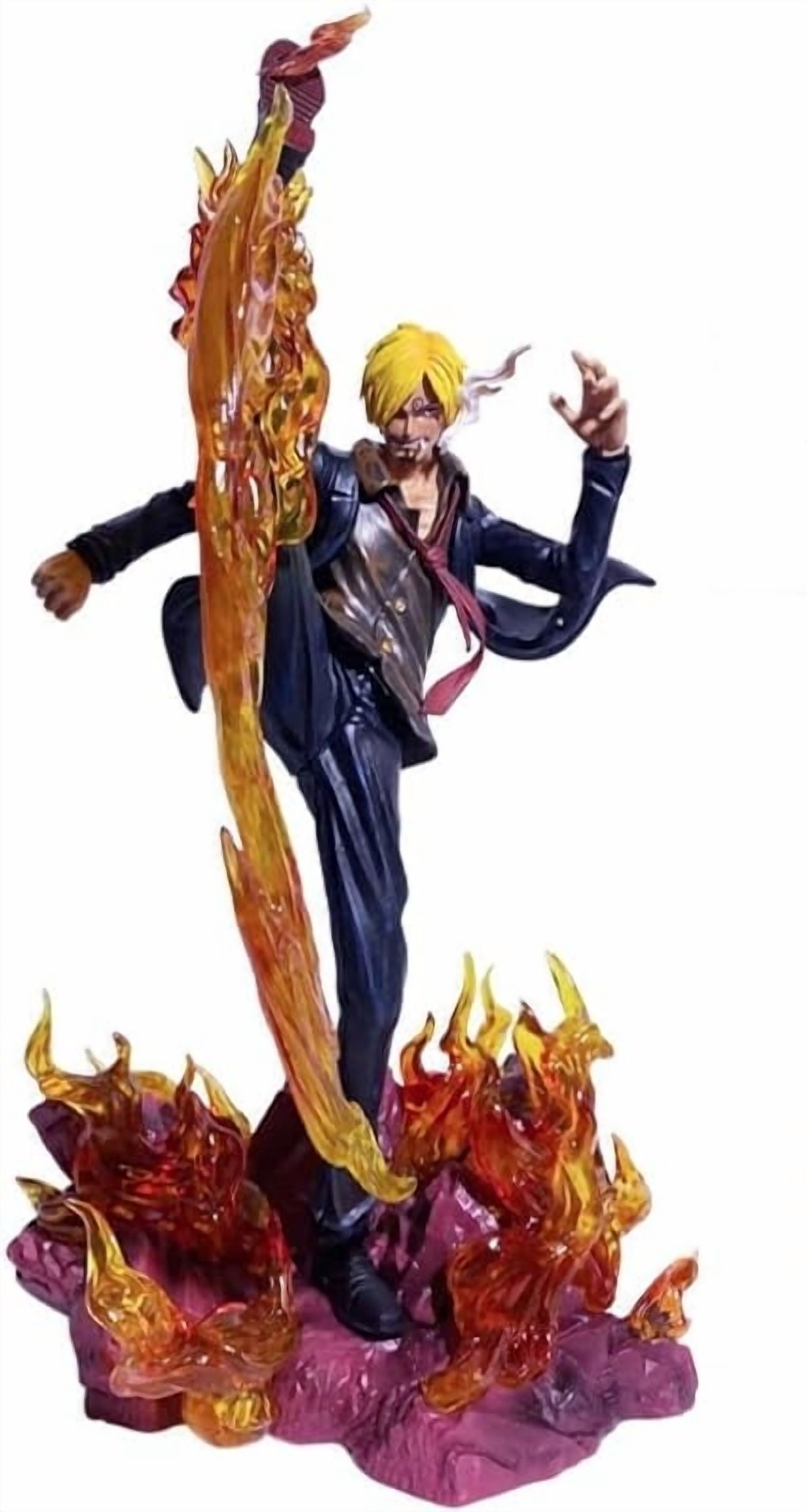 Sanji Figure Kicking Fighting Sanji Anime Figures 35cm/13.8inch PVC Character Figurine Cosplay Model Collectible for Anime Fans Gift