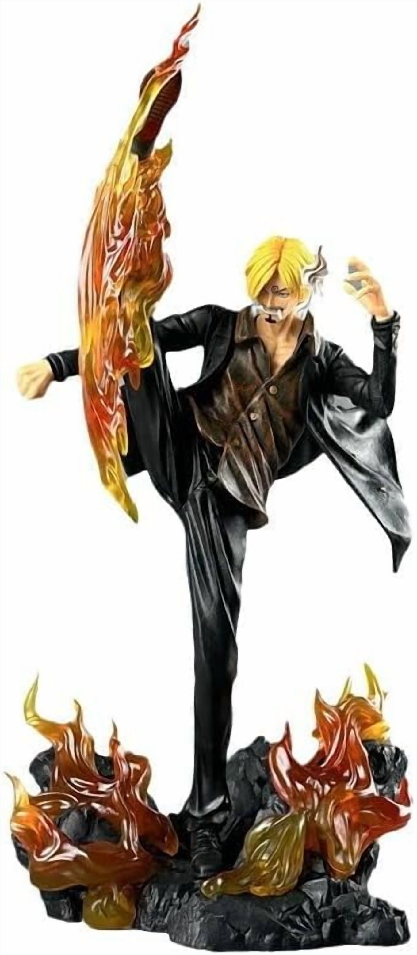 Sanji Figure Standing Fighting Sanji Action Figures 35cm/13.8inch PVC Character Figurine Cosplay Model Collectible for Anime Fans Gifts