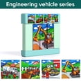 thumbnail image 1 of Sank Three-Dimensional Flip Blocks, Puzzle & Building Block 2 in 1, with different patterns on all sides, cultivate baby's logical thinking(ENGINEERING VEHICLE), 1 of 7