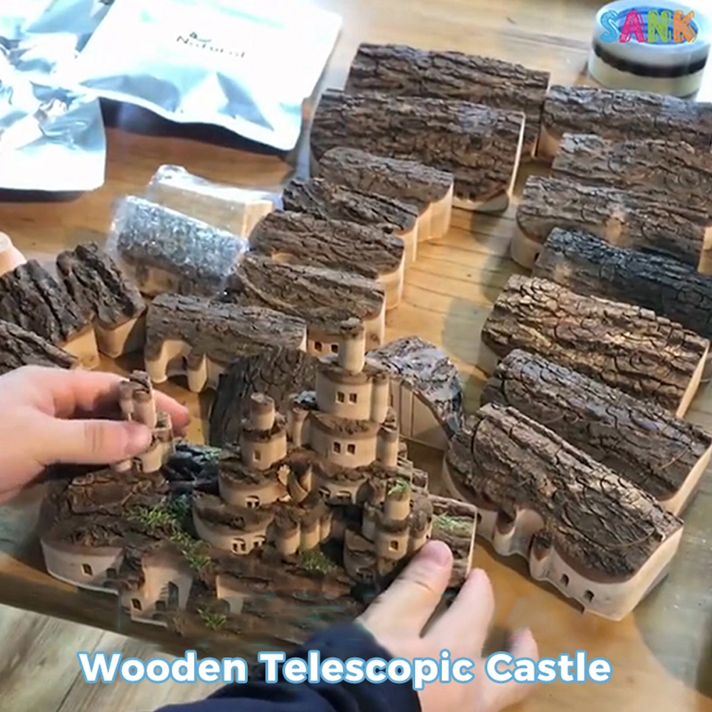 Sank Wooden Telescopic Castle, Kit Birthday Gift for Adults and Teens ...