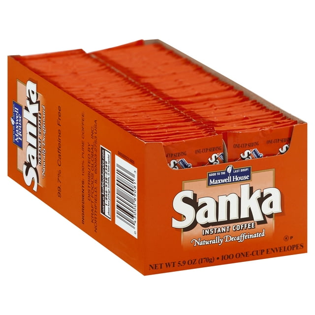 Sanka Decaf Instant Coffee Single Serve Packets, 100 ct Box