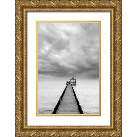 Sankar, Ravi 11x14 Gold Ornate Wood Framed with Double Matting Museum Art Print Titled - Destination