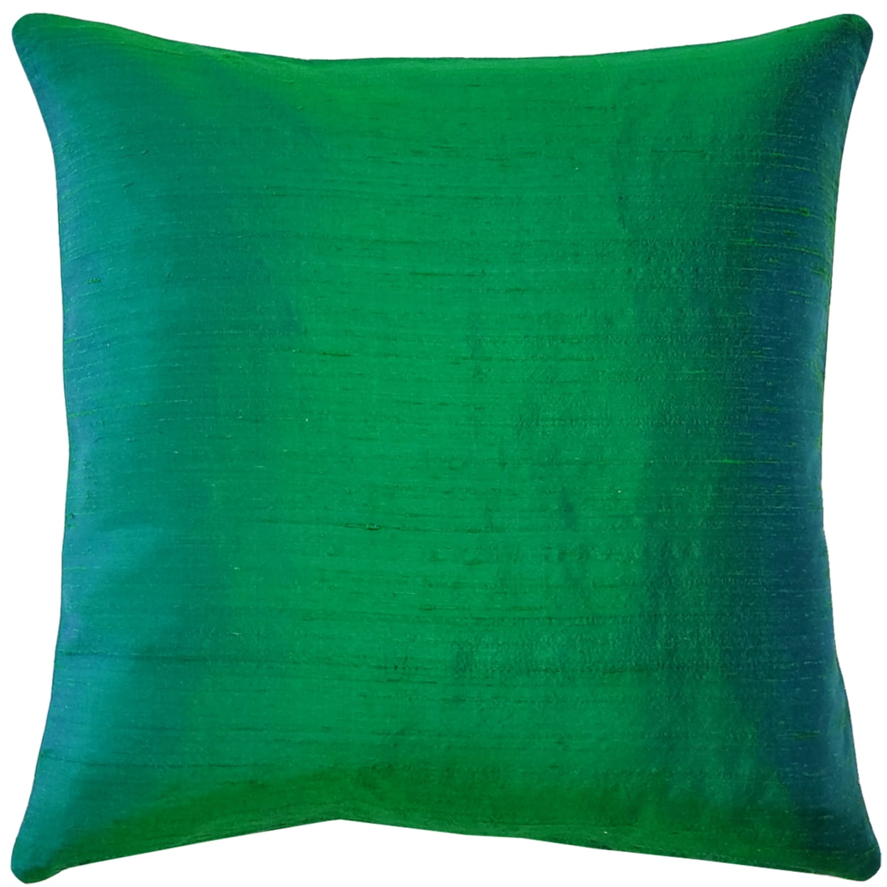 Emerald Green Dupioni Silk 20" Square Throw Pillow