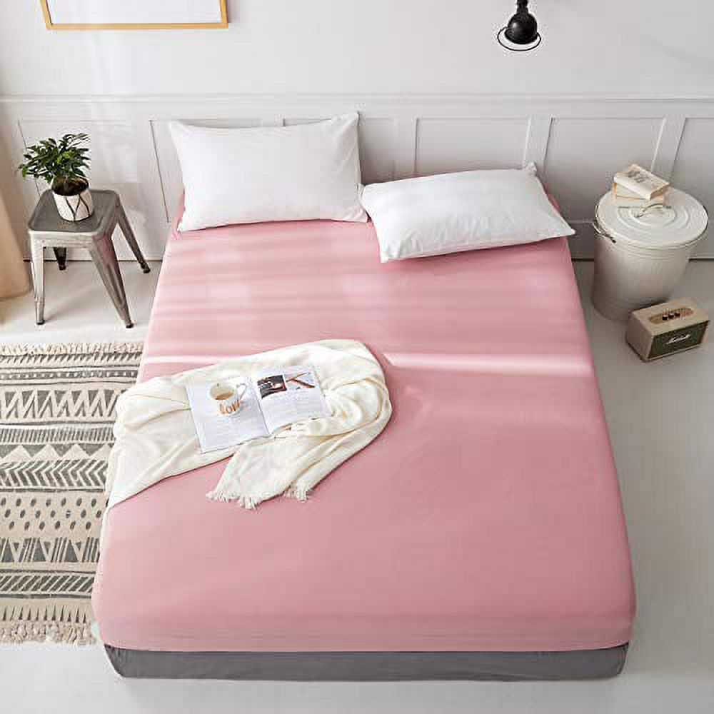 Sanko Box Sheet, Waterwashed and wrinkled, Semidouble, Pink Sheets